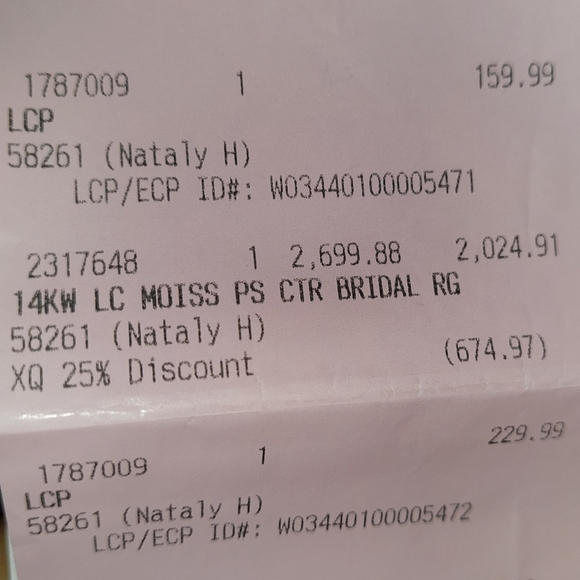 14KW Teardrop Bridal Engagement Ring - Picture 5 of 5